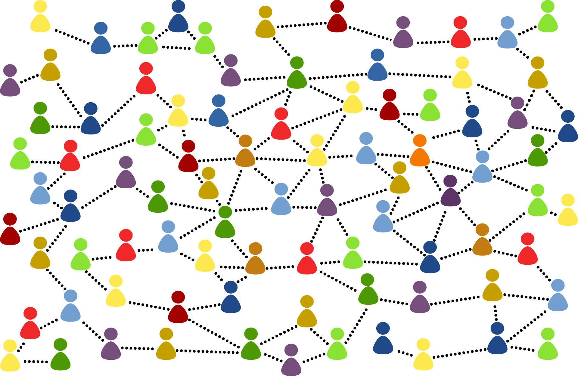 Network-connections Graphic of a web of connected individuals