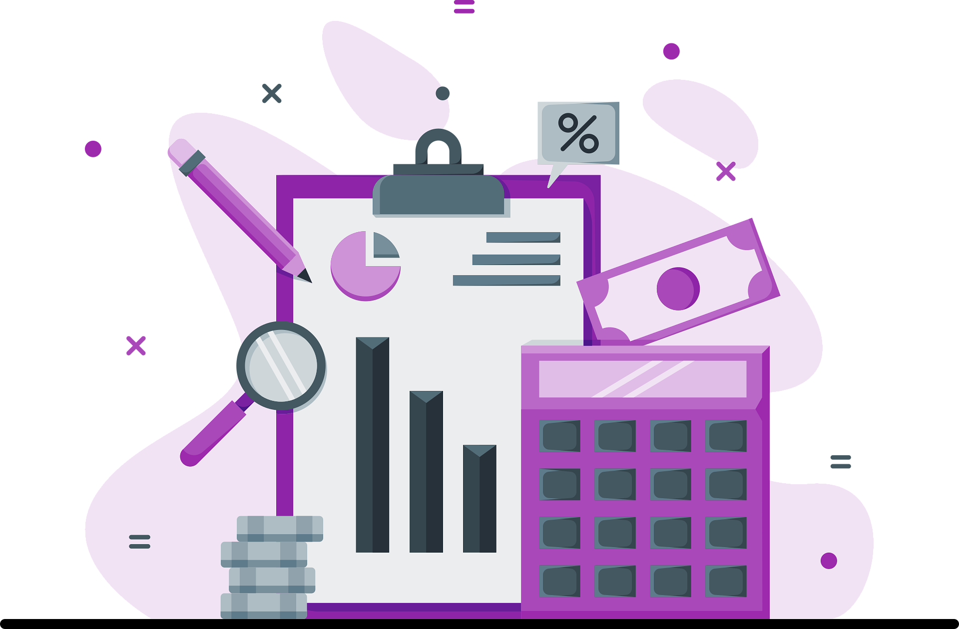 Collage of financial planning tools