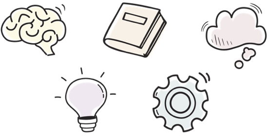 Icon Icons representing the idea callouts in the book: Inclusivity, insight, example, tip, and application.